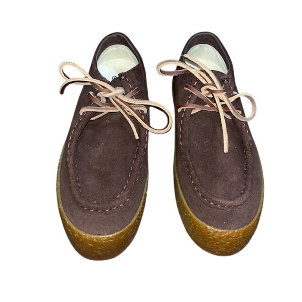 SeaVees Hayward Moc Platform Sneakers Suede Lace Up Brown 7.5 - Picture 2 of 11